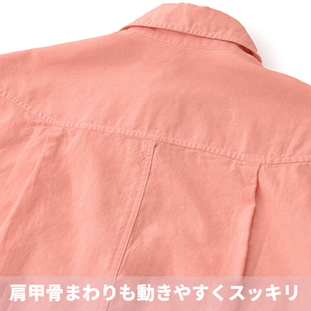 吉野の桜で染めたドレス仕立ての手ぬぐいアーシングシャツ