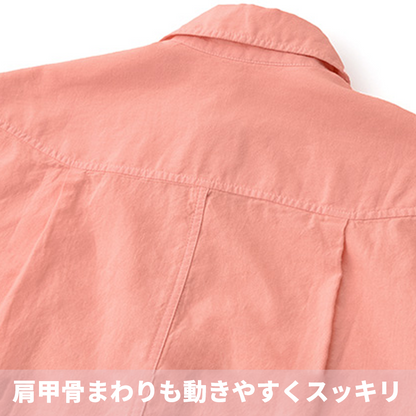 吉野の桜で染めたドレス仕立ての手ぬぐいアーシングシャツ