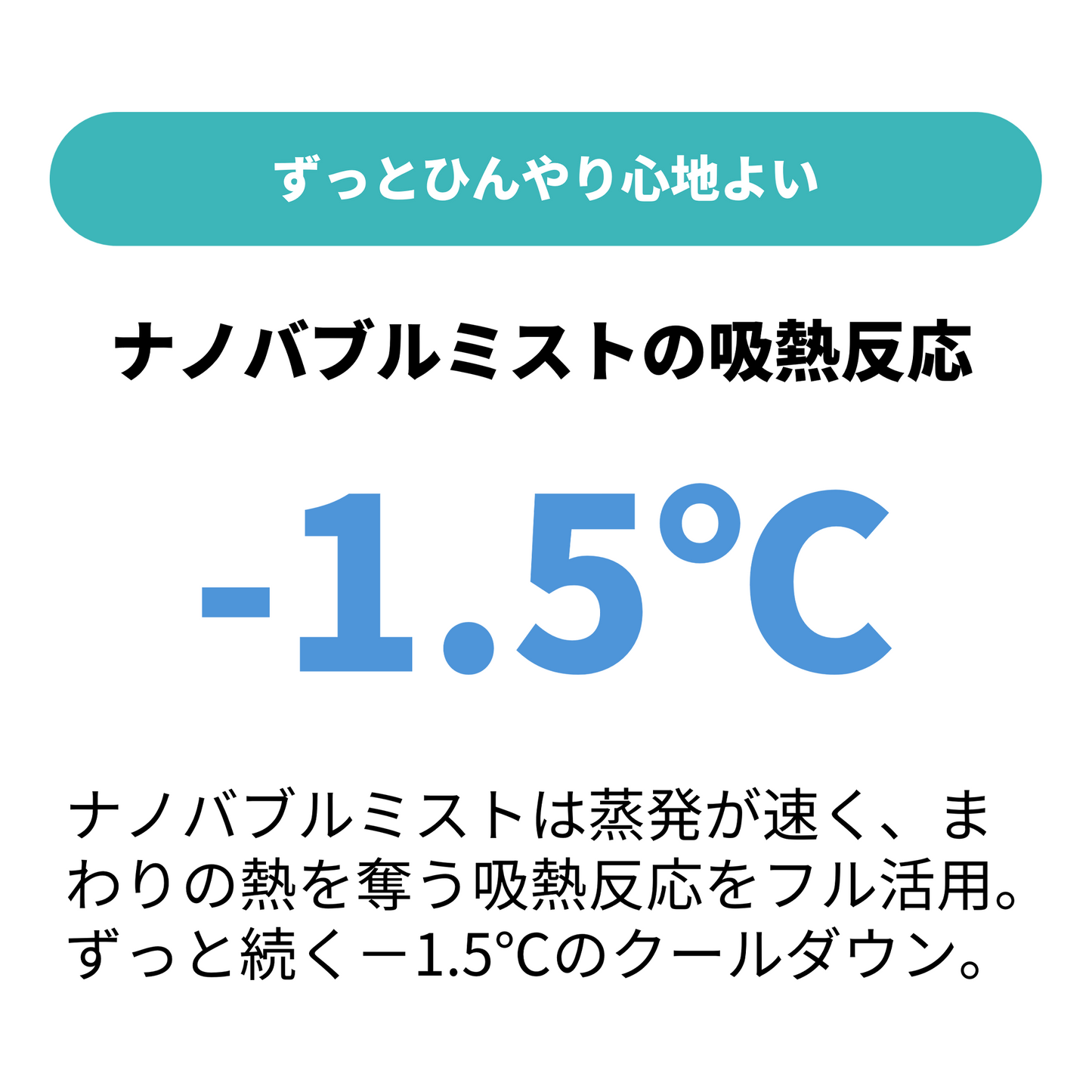 1枚入れるだけでマスクの中をずっと-1.5℃　「GOクールさま♥」